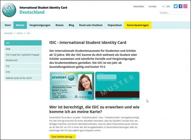 Скріншот замовлення картки ISIC