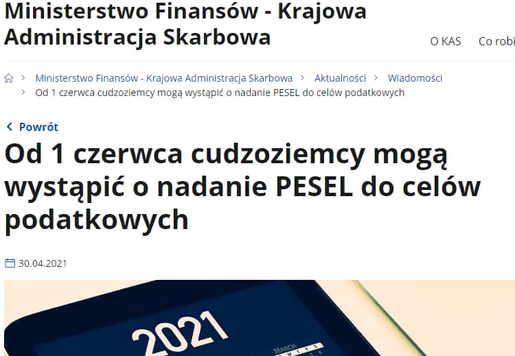 Спрощення отримання PESEL іноземцями в Польщі 2